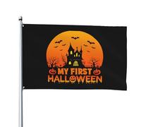 Le mie prime bandiere di Halloween 4x6 FT Banner per esterni per esterni Bandiera di lunga durata in poliestere con 2 occhielli in ottone Decorazioni per patio e prato