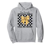 Le mie ragazze preferite Softball Call Me Coach Softball Coach Felpa con Cappuccio