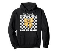 Le mie ragazze preferite Softball Call Me Coach Softball Coach Felpa con Cappuccio