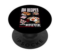 Le mie ricette hanno una citazione meme degli archi anime PopSockets PopGrip Adesivo