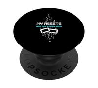 Le mie risorse sono decentralizzate divertenti Crypto Blockchain Investor PopSockets PopGrip Adesivo