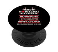 Le mie scuse da bowling amano il bowling giocare a bowling PopSockets PopGrip Adesivo