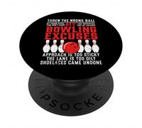 Le mie scuse da bowling divertente Retro Sport PopSockets PopGrip Adesivo