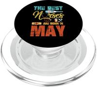 Le migliori infermiere sono nati a maggio Vintage Happy Nurse Week PopSockets PopGrip per MagSafe