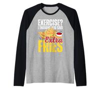 Le migliori patatine fritte d'arte per uomini donne bambini amanti del fast food Maglia con Maniche Raglan