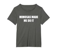 Le mimose Mi Hanno Fatto Fare Maglietta, Donna Plus-Size, Asfalto, 2X