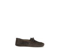 Le Monde Béryl Brown Calf Leather Bos Taurus Slip-On Loafers - EU37.5/US7.5