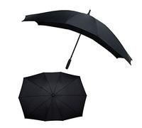 Le Monde du du Ombrello FALCONETW3NOIR - Ombrello destro per due persone, colore: nero, XXL, diametro 140 cm, con 10 stecche in fibra di vetro, infrangibili, colore: nero