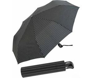 Le Monde du Ombrello - Mini ombrello pieghevole automatico di lusso con una grande copertura, 28 cm, nero