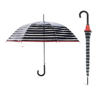 Le Monde du Parapluie - Ombrello campana trasparente per le donne, Trasparente/Verde, Classico