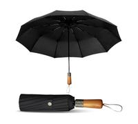 Le Monde du Parapluie - Ombrello pieghevole automatico da uomo - Ombrello triplo, Nero, Classic