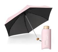 Le Monde du Parapluie Ombrello pieghevole da donna a 5 strati, ultra leggero e compatto, da viaggio, tasca, antivento, protezione UV UPF 50+, protezione UV e UV, colore: rosa