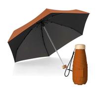 Le Monde du Parapluie Ombrello pieghevole da donna a 5 strati, ultra leggero e compatto, da viaggio, tasca, antivento, protezione UV UPF 50+, protezione UV UV e UV, salmone