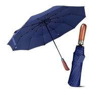 Le Monde du Parapluie Ombrello Pieghevole Uomo Antivento Auto, Blu