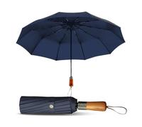 Le Monde du Parapluie Ombrello Pieghevole Uomo Antivento Auto, Blu