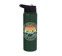 Le montagne chiamano Camicia Retro Vintage Wild Bear Stainless Steel Insulated Water Bottle
