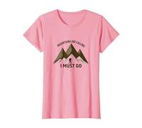 Le Montagne Chiamano Che Devo Andare - Adventurer's Creed Maglietta, Donna, Rosa, L