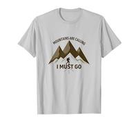 Le Montagne Chiamano Che Devo Andare - Adventurer's Creed Maglietta, Uomo, Argento, XXL