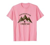Le Montagne Chiamano Che Devo Andare - Adventurer's Creed Maglietta, Uomo, Rosa, 3XL