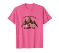 Le Montagne Chiamano Che Devo Andare - Adventurer's Creed Maglietta, Uomo, Rosa mélange, 3XL
