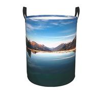 Le montagne circondano il lago Cesto per la biancheria stampato e Borsa organizer pieghevole per bag
