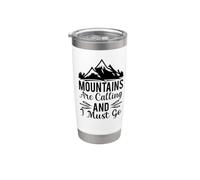 Le montagne mi chiamano e devo andare Bicchiere termico in acciaio inox doppia parete