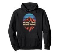 Le Montagne Sono Il Mio mainframe retrò Anni '80 Synthwave Hiker Felpa con Cappuccio