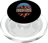 Le montagne sono il mio mainframe retrò anni '80 Synthwave Hiker PopSockets PopGrip per MagSafe