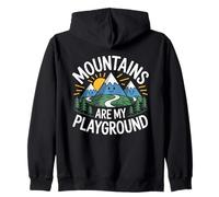 Le Montagne Sono Il Mio Parco Giochi Escursioni Campeggio Avvent Felpa con Cappuccio