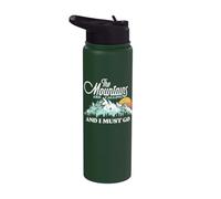 Le montagne stanno chiamando e devo andare retrò vintage Stainless Steel Insulated Water Bottle