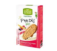 LE MOULIN DU PIVERT®-P'TIT DÈJ'- BISCOTTI AI CEREALI E FRUTTI ROSSI BIO 190 g (4x47,5g)g
