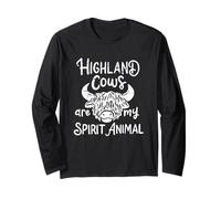 Le mucche delle Highland sono il mio spirito animale mucca scozzese delle Highland Maglia a Manica
