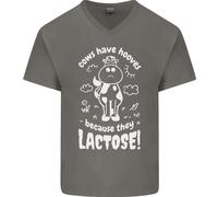 Le Mucche Hanno Zoccoli Perché Mancano Di Dita T-Shirt In Cotone A V Per Uomo