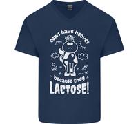 Le Mucche Hanno Zoccoli Perché Mancano Di Dita T-Shirt In Cotone A V Per Uomo