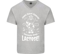 Le Mucche Hanno Zoccoli Perché Mancano Di Dita T-Shirt In Cotone A V Per Uomo