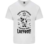 Le Mucche Hanno Zoccoli Perché Mancano Di Dita Uomo V-Neck T-Shirt In Cotone