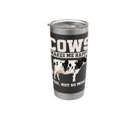 Le mucche mi rendono felice non così tanto divertente mucca amante giovenca Bicchiere termico in acciaio inox doppia parete