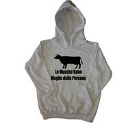 Le Mucche Sono Me Felpa con Cappuccio Bambino Simpatica
