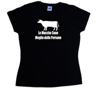 Le Mucche Sono Meglio delle P Maglietta Donna Simpatica