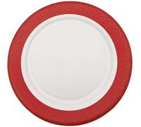 LE NAPPAGE ARTS DE LA TABLE 10 piatti di cartone glitterati, 23 cm, colore: Rosso/Oro