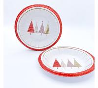 LE NAPPAGE ARTS DE LA TABLE 8 Piatti in cartoncino diam 18 cm 100% Nature Bosco Incantato