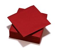 Le Nappage - Tovaglioli di carta Airlaid, colore bordeaux - certificati FSC® - Confezione da 8 confezioni da 25 tovaglioli formato 40 x 40 cm