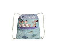 Le Nasute Sacca Zaino Adulti, Tela Adults Donna, Multicolore, 40 cm X 46 cm