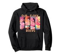 Le nostre vacanze estive per gli amanti dei fenicotteri Flock Rocks Felpa con Cappuccio