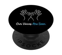 Le nostre voci sono viste interprete della lingua dei segni americana PopSockets PopGrip Adesivo