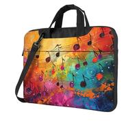 Le note di musica variopinte stampano le borse convenienti del computer portatile elegante e protettivo di, Nero , 13 inch