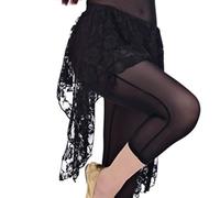 Le nuove gonne in pizzo praticano vestiti di danza del ventre abiti da allenamento for la cintura dell'anca dell'asciugamano dell'anca dell'asciugamano di danza del ventre ( Color : Only Black Hip , S