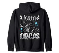 Le orche del Team proteggono Le Balene del Mare delle orche Felpa con Cappuccio