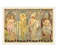 Le ore del giorno Poster di Alfons Mucha 70 x 50 cm Quadri Decorazione per pareti