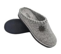Le Originali Tirolesi Ciabatte Donna in Vera Lana Cotta, Pantofole Invernali 100% Made in Italy, Artigianato Ecosostenibile (Grigio, Sistema Taglie Calzature EU, Adulto, Donna, Numero, Media, 38)